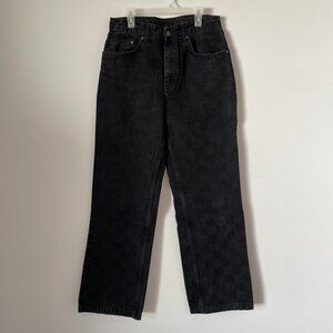 Ragged Priest Rook jeans in black checkerboard